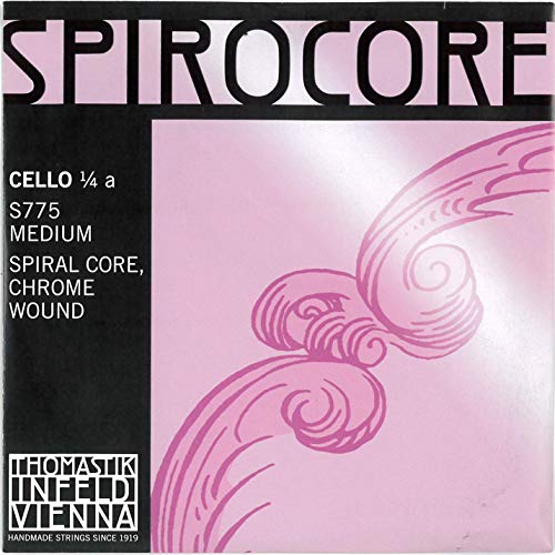 Thomastik Corda Per Violoncello 1/4 Spirocore - Corda La Nucleo Corda Spirale Flessibile, Rivest. Cromo, Media