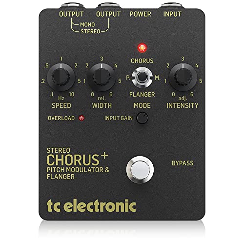 Tc Electronic Scf Gold Reissue Scf Stereo Chorus Flanger Pedal Con 3 Modalità Di Modulazione, Circuito Bbd Analogico E Preamplificatore