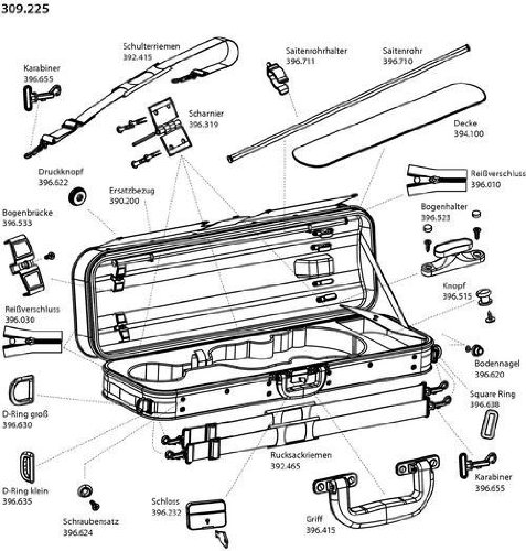 Gewa - Valigetta Per Violino Liuteria Concerto Square Ring 25 Mm
