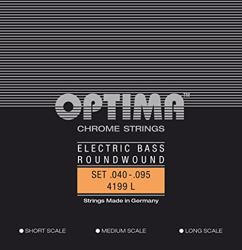 Corde Optima Per Basso Elettrico Cromo. Set Di Corde Tonde A Scala Corta 4 Corde A Scala Corta