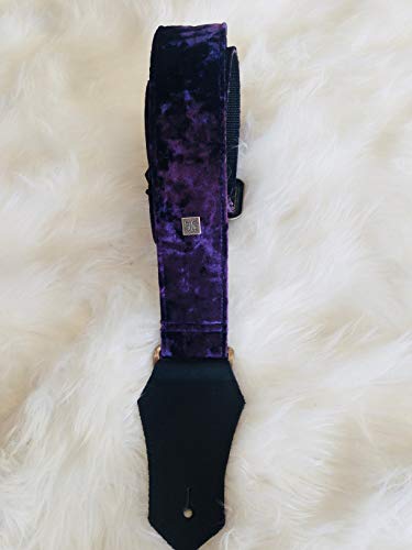 Get'M Get'M Guitar Strap - Tracolla Per Chitarra Da 2" In Velluto Schiacciato Viola
