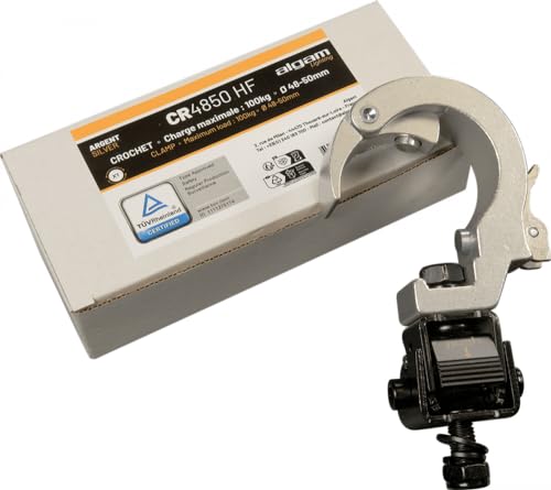 Algam Lighting Ganci - Pinza Flessibile - Ø 48-50 Mm - 100 Kg Max - Alluminio