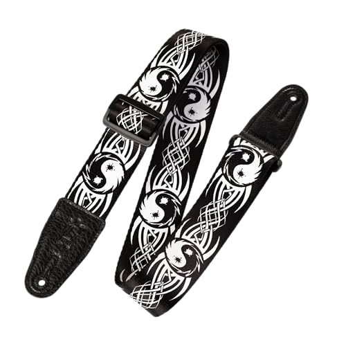 Levy'S Mp-15 Tracolla Per Chitarra Prints Polyester Garment Leather Ends 2" - Ying Yang Tattoo