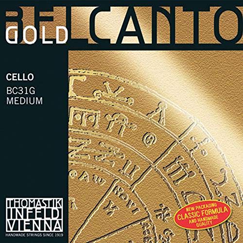 Thomastik Corda Per Violoncello 4/4 Belcanto Gold - Corda Sol Nucleo Spirale, Rivest. Lega Multi-Composita, Media