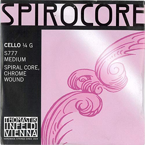 Thomastik Corda Per Violoncello 1/4 Spirocore - Corda Sol Nucleo Corda Spirale Flessibile, Rivest. Cromo, Media