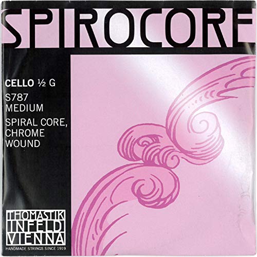 Thomastik Corda Per Violoncello 1/2 Spirocore - Corda Sol Nucleo Corda Spirale Flessibile, Rivest. Cromo, Media