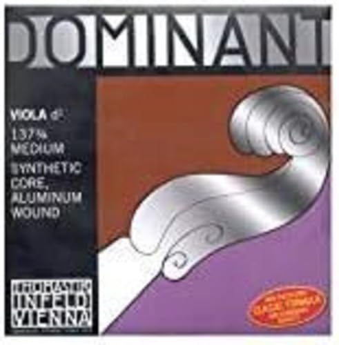Thomastik Corda Per Viola 3/4 Dominant - Corda Re Nucleo Sintetico Rivest. Alluminio, Media