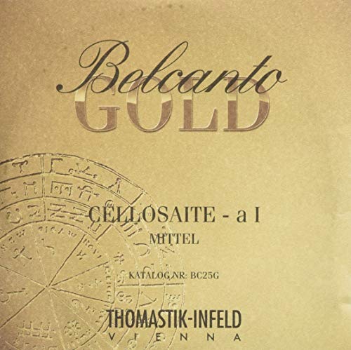 Thomastik Corda Per Violoncello 4/4 Belcanto Gold - Corda La Nucleo Acciaio, Rivest. Lega Multi-Composita, Media