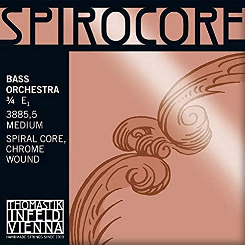 Thomastik Corda Per Contrabbasso 3/4 Spirocore - Corda Mi Nucleo Corda A Spirale, Rivest. Cromo, Accordo Orchestra, Media