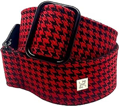 Get'M Get'M Cinghia Per Chitarra Fly Hounds Tooth Red 2" Guitar Strap