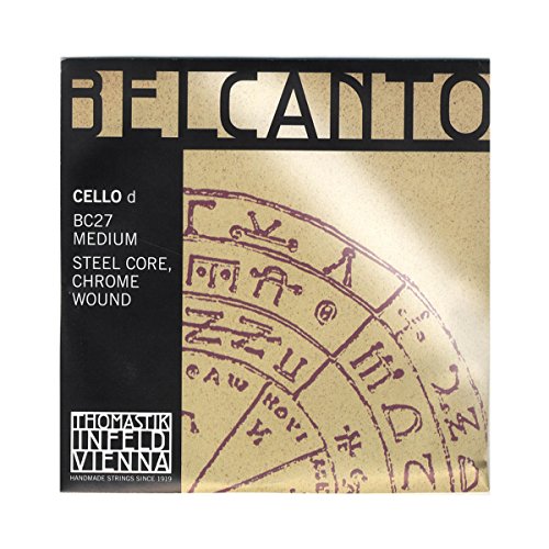 Thomastik Corda Per Violoncello 4/4 Belcanto - Corda Re Nucleo Acciaio, Rivest. Cromo, Media