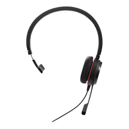 Jabra Evolve 30 Ii, Cuffie Monofilo Certificate Microsoft Teams Con Unità Di Controllo Chiamate, Microfono A Cancellazione Del Rumore, Indicatori Led,