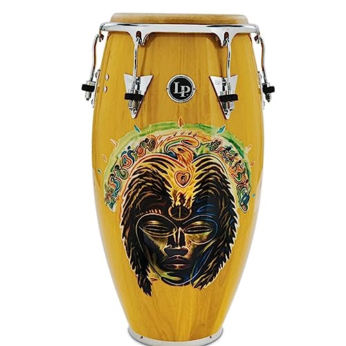 Latin Percussion Conga Santana Africa Speaks Conga 11 3/4" Lp559X-Sas, Giallo Vibrante, Hardware Cromato