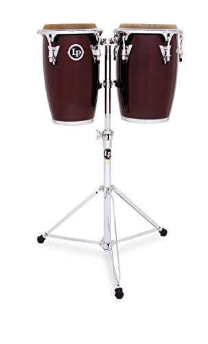 Latin Percussion Congaset Junior Congas 8" + 9", Lp-Jrx-Dw, Rosso Vino, Hardware Cromato