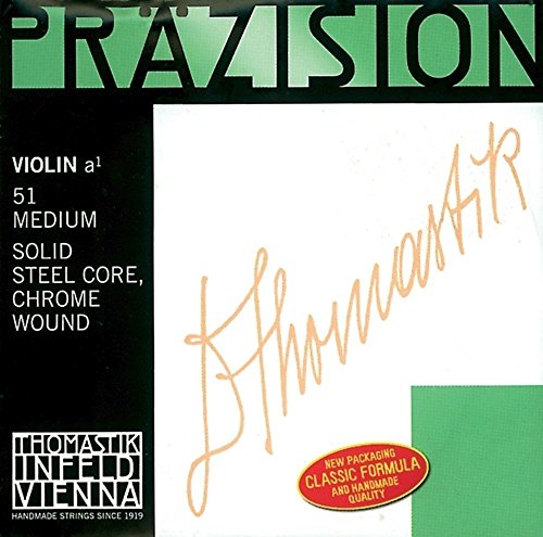 Thomastik Corda Per Violino 4/4 Precision Nucleo In Acciaio Solido, Corda Sol Rivestimento Argento, Leggera