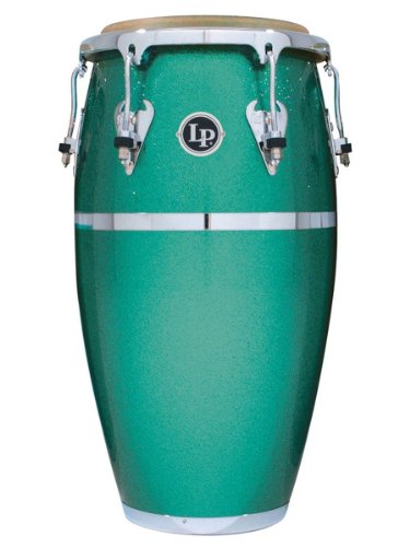 Latin Percussion Conga Matador In Fibra Di Vetro Quinto 11" M650S-Kr, Glitter Verde, Hardware Cromato