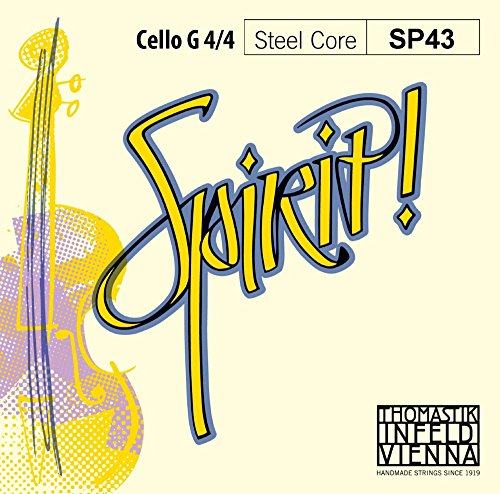 Thomastik Corda Per Violoncello 4/4 Spirit - Corda Sol Anima Acciaio, Rivest. Cromo, Media
