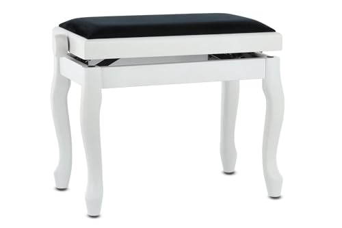 Gewa Pianobank Deluxe Classic (Legno Massiccio, Carico Di Rottura Di 2 Tonnellate, Seduta Di 52X30 Cm, Meccanismo A Forbice Preciso, Altezza Da 45 A 5