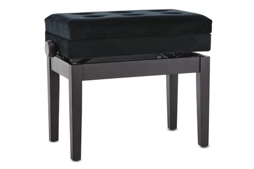 Gewa Pianobank Deluxe Compartment (Legno Massiccio, Carico Di Rottura Di 2 Tonnellate, Seduta Di 52X30 Cm, Preciso Meccanismo A Forbice, Altezza Da 48