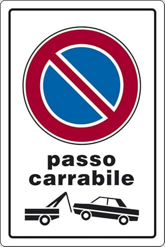 Cartello Passo Carrabile Con Rimozione Forzata Portone 30Cmx20Cm Cartello Passo Carrabile Con Rimozione Forzata Portone 30Cmx20Cm