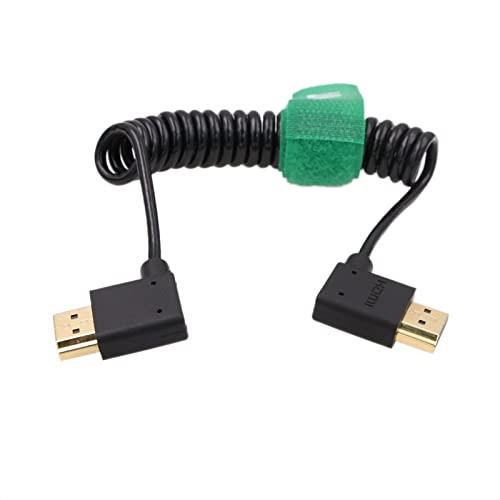 Hangton Cavo Hdmi 4K 60P 8K A Spirale Sottile Per So-Ny A7M4 Atomos Shinobi Ninja V Portkeys Bm5 Feelworld Blackmagic Monitor Zcam Ca-Non Ni-Kon Camer