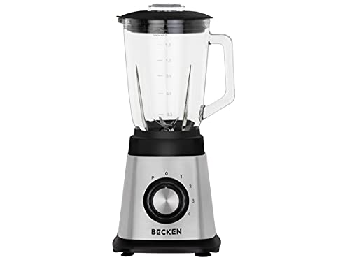 Becken Frullatore A Tazza, Vaso Di Vetro, 1,5 L, 1000 W, Acciaio Inossidabile