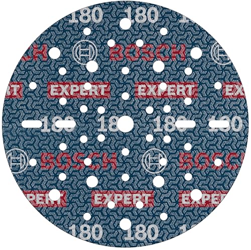 Bosch 6X Disco Per Levigatura Expert O780, 150 Mm (Per Legno Duro, Vernice Su Legno, Ø 150 Mm, Grano 180, Professional Accessorio Levigatrice Rotoorbi