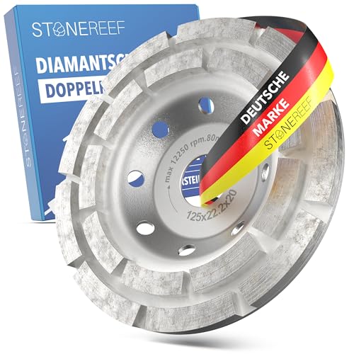Stone Reef Mola Diamantata [125 X 22,2 X 20] - Smerigliatrice Diamantata, 125 Mm, Disco Diamantato Per La Lavorazione Del Calcestruzzo, Lavorazione De