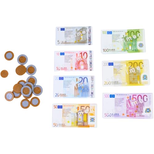 Dohe Educa - Monete E Banconote Euro Per Bambini (Da 1 Centesimo A 500 €) - Gioco Didattico Con Soldi Falsi - Materiale Scolastico Ed Educativo