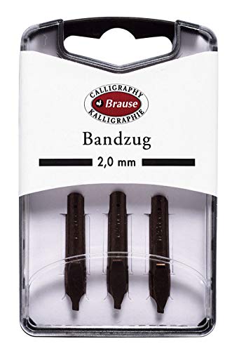 Brause 318020B - Confezione Di 3 Pennini In Metallo Bandzug 2 Mm