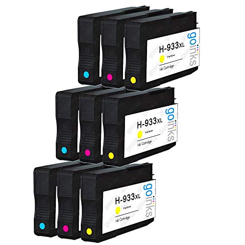 Go Inks 3 Set Di 3 C/M/Y Cartucce D'Inchiostro Per Sostituire Hp 933 Compatibile/Non-Oem Per Stampanti Hp Officejet (9 Inchiostri)