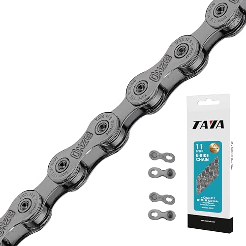 Taya E-Onze-111 - Catena Per Bicicletta A 11 Velocità, 136 Maglie, Antiruggine, Durevole E Scorrevole, Per E-Bike E Mtb