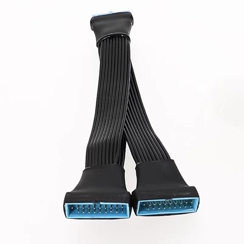 Zhengpeg 1Pcs Usb3.0 Computer Motherboard Extension Cable, 19/20Pin Motherboard Connection Cable 1 A 2 Y-Splitter (5,9 Pollici)