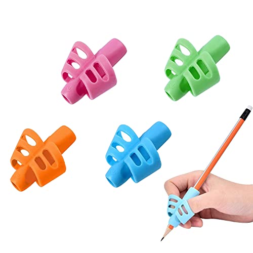 Yyst Impugnatura Matita Bambini,Impugnatura Penna,4 Pieces Pencil Grips,Aiuto Scrittura Strumento Correzione Della Postura Per Bambini Adulti