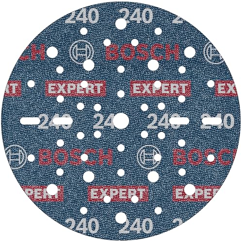 Bosch 6X Disco Per Levigatura Expert O780, 150 Mm (Per Legno Duro, Vernice Su Legno, Ø 150 Mm, Grano 240, Professional Accessorio Levigatrice Rotoorbi