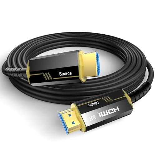 Dghumen Cavo Hdmi Fibra Ottica 3 Metri, Cavo Hdmi 2.1 8K 48Gbps Supporta 8K@60Hz 4K@120/144Hz Dynamic Hdr, Earc, Arr, Dolby Atmos For Ps5, Ps4,Pc, Pro