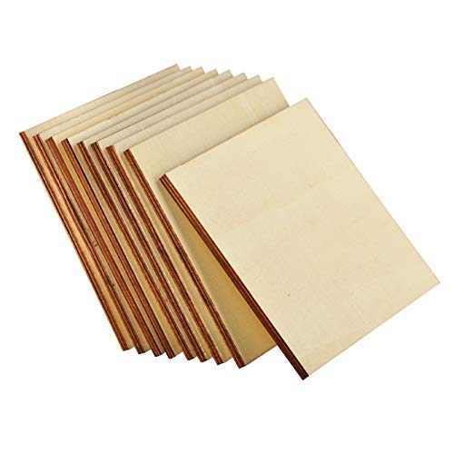 [Spessore Aumentato] Artificer 26 Pezzi 6Mm Spesso Fogli Di Legno Quadrati - 15 X 15 Cm - Pannelli Di Compensato Di Balsa Grezzo Per Pittura, Pirograf