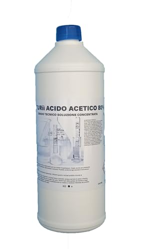 Acido Acetico 80% - Soluzione Concentrata Per Uso Agricolo E Domestico (Acido Acetico Kg 1)