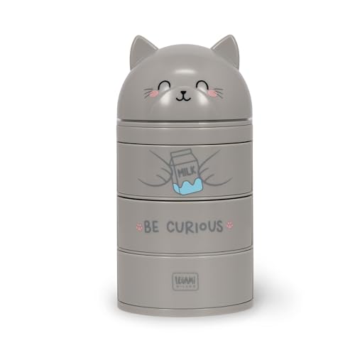 Legami - Organiser Da Scrivania, Desk Organiser Con 3 Cassetti Ad Apertura Laterale, Scomparto Superiore Con Chiusura A Scorrimento, Tema Kitty