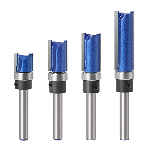 Wsoox Set Di 4 Frese A Filo Da 6 Mm, Con Anello Di Avviamento Superiore, Fresa Superiore, Fresa Per Legno, Set Di Frese A Filo