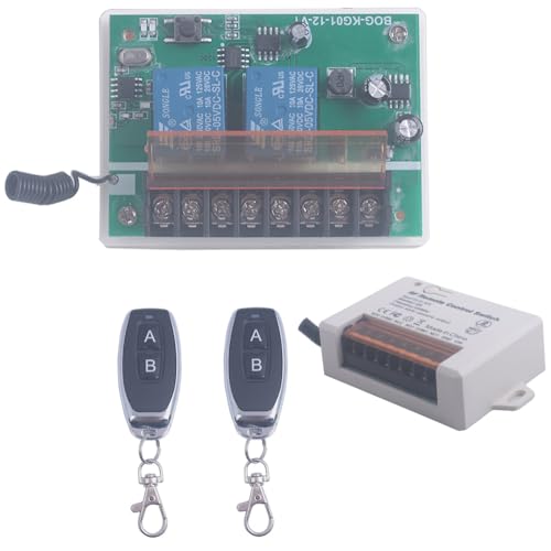 Interruttore Di Controllo Remoto A Relè Wireless Da 110 V 220 V A 2 Canali, Rf 433 Mhz Ac 90 V-250 V Apri Porta Da Garage Ricevitore Interruttore Wire