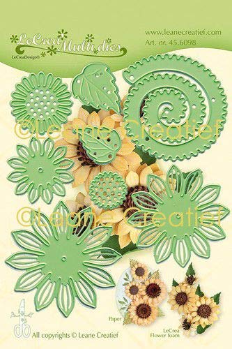 Set Da 8 Fustelle Fiori Girasole 3D Flower Die Compatibili Con Big Shot 019 Sunflower