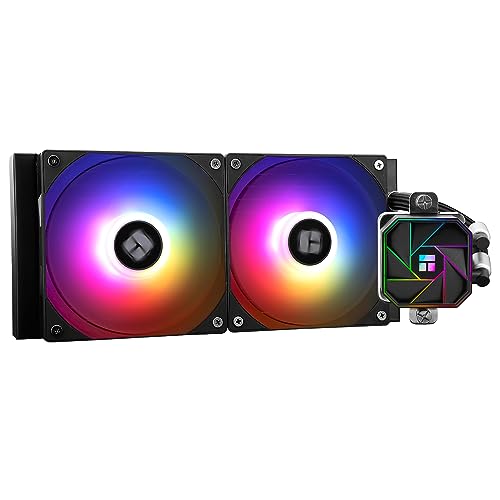 Thermalright Aqua Elite 240 V3 - Raffreddatore Per Cpu Liquido, Doppia Ventola Per Pwm Argb Con Cuscinetti S-Fdb, Pompa Efficiente Controllata Da Pwm,