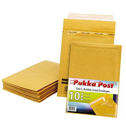 Mail Lite - Busta Imbottita Con Bolle D'Aria, Formato C/0, Confezione Da 100, Colore: Avana