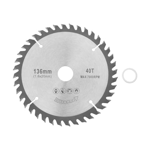 Ototec 1 Set Di Lame Per Sega Circolare Tct Specializzate, 136 X 20 X 1,6 Mm, 40 Denti, Compatibile Con Makita Dss501Z Max 7000 Giri/Min Per Tagliare 