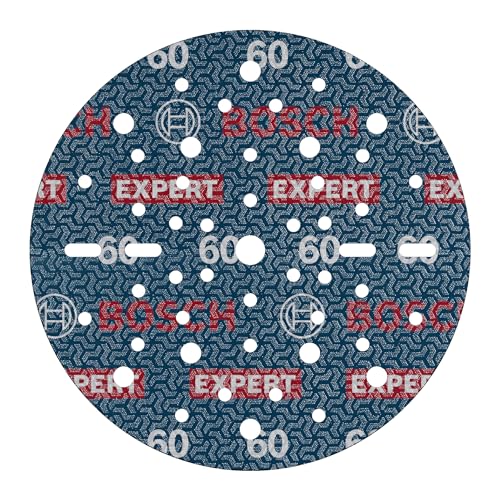 Bosch 6X Disco Per Levigatura Expert O780, 150 Mm (Per Legno Duro, Vernice Su Legno, Ø 150 Mm, Grano 60, Professional Accessorio Levigatrice Rotoorbit