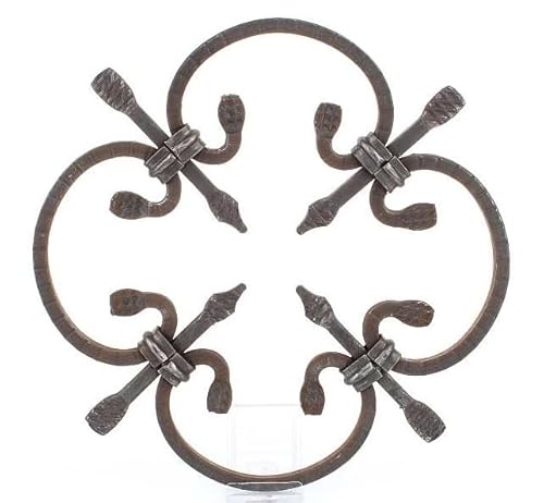 Logistsystem Ornamento In Ferro Battuto In Ferro Forgiato, 250 X 250 Mm, Ad Esempio Come Elemento Per Finestre, Ringhiere, Recinzioni, Cancelli, Roset