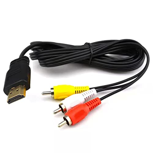 Yiany Cavo Hdmi A Av, 1080P Hdmi Maschio A 3-Rca Audio Video Converter Cavo Adattatore Componenti Av Per Hdtv Dvd - 1,5 M