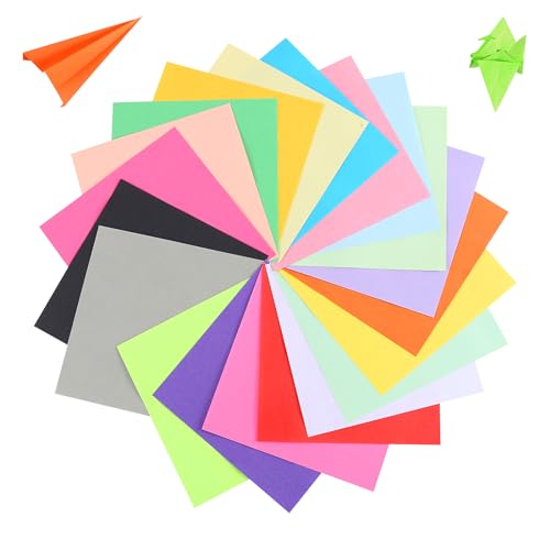 200 Fogli Carta Origami, 20 Colori, 15 X 15 Cm - Carta Colorata Su Entrambi I Lati Per Realizzare Opere D'Arte Origami Creative, Ideale Per Creare E D