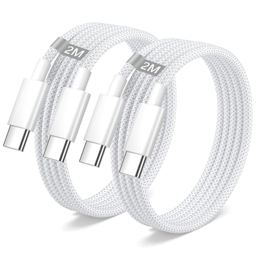 Cavo Iphone 16 15 2M 2Pezzi, Cavo Usb Type-C 2 Metri Cavo Usb C Usb C 60W Cavo Type C To Type C Cavetto Nylon Cavo Tipo C Ricarica Rapida Per Iphone 1